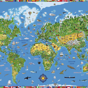 Blotting pad world map