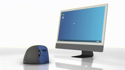 Animation showing the Evoluent Mouse Manager driver software interface