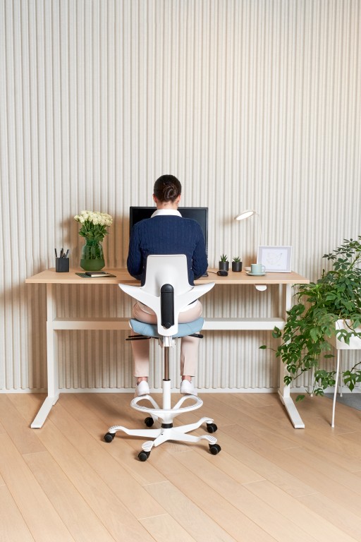 HÅG Capisco Puls 8020 at a sit-stand desk