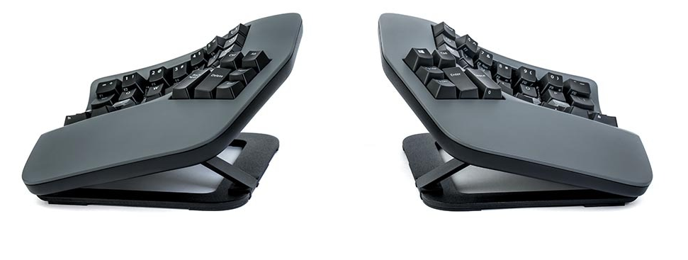 Kinesis Advantage360 Professional at high tenting angle