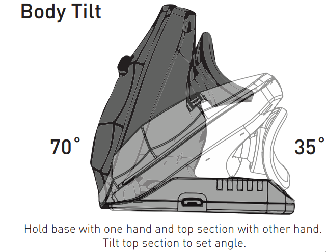 Contour Unimouse tilt hinge detail