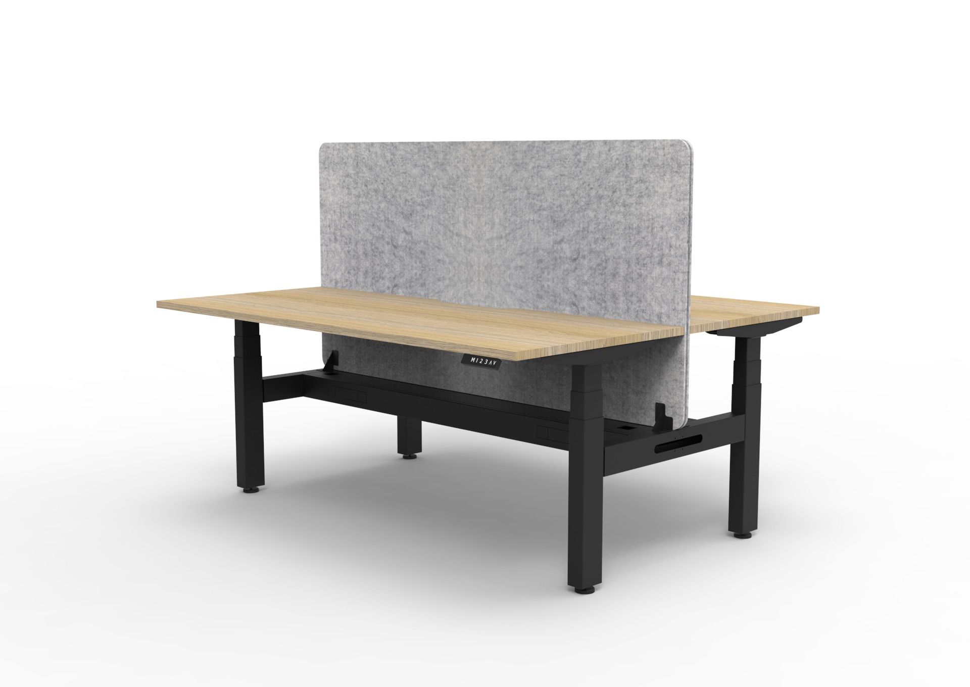 Rapidline Back to Back, Natural Oak top, Black frame, Grey Eco Panel screen
