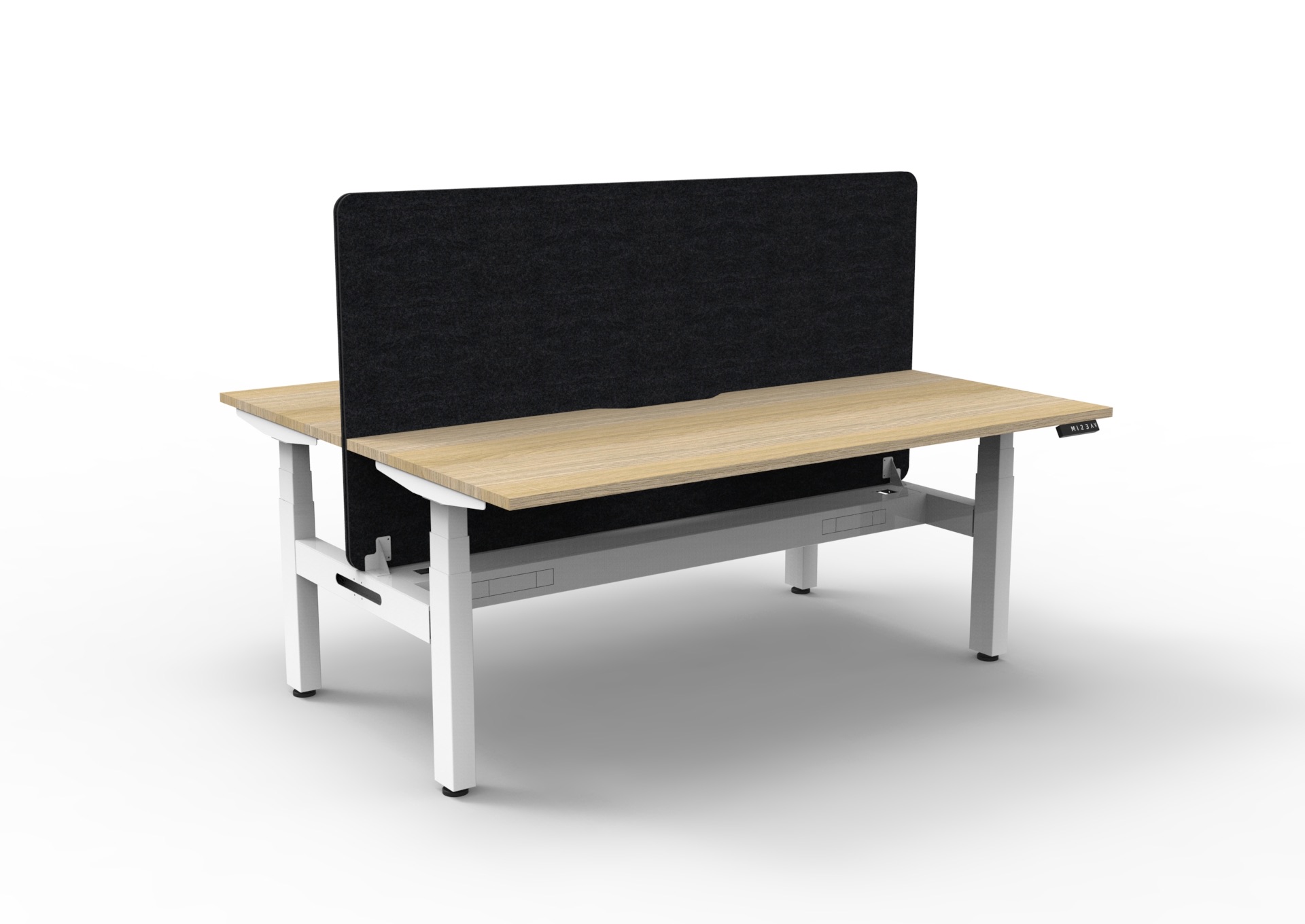 Rapidline Back to Back, Natural Oak top, White frame, Black Eco Panel screen