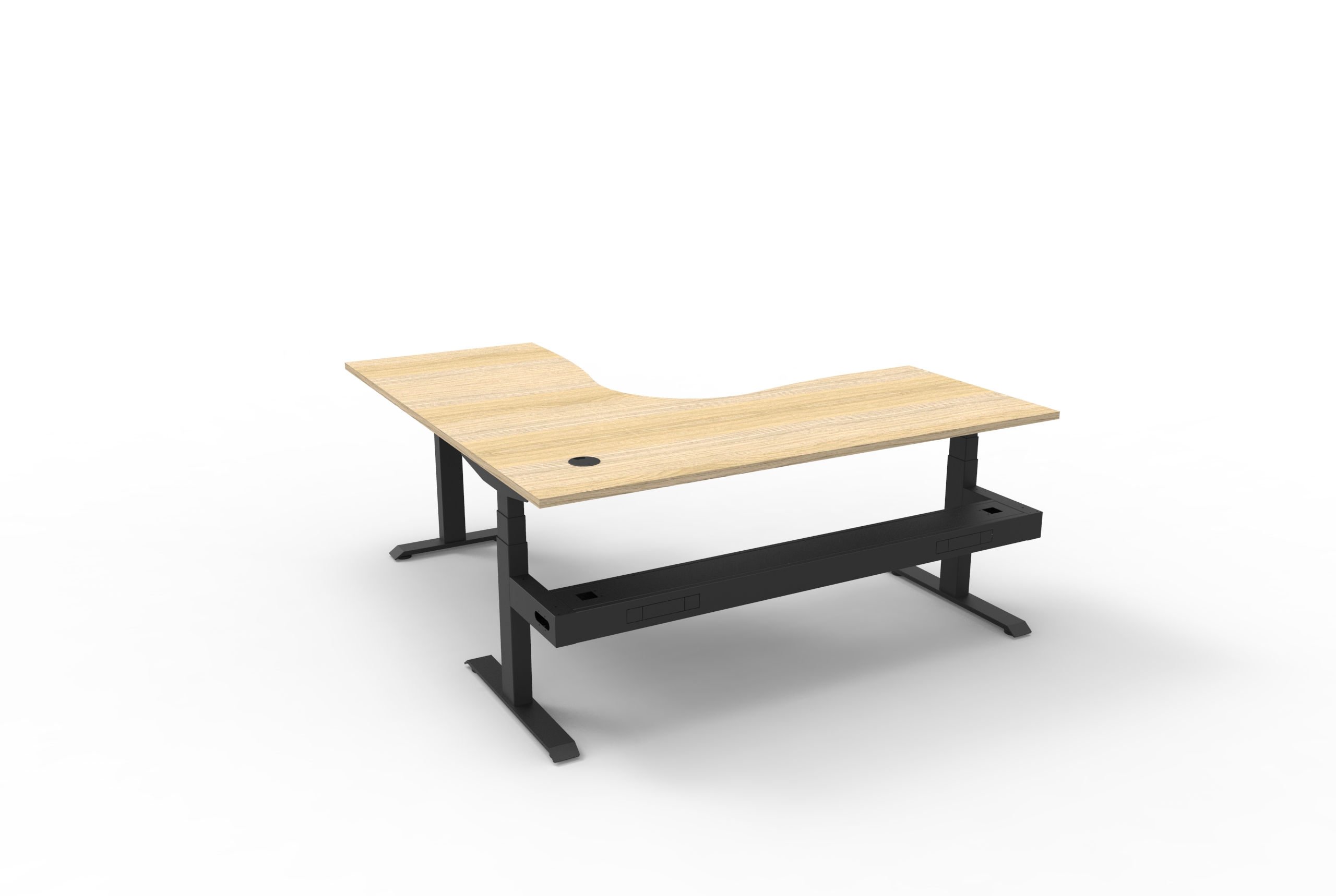 Rapidline L-Shaped workstation, 1800x1800, alternate angle