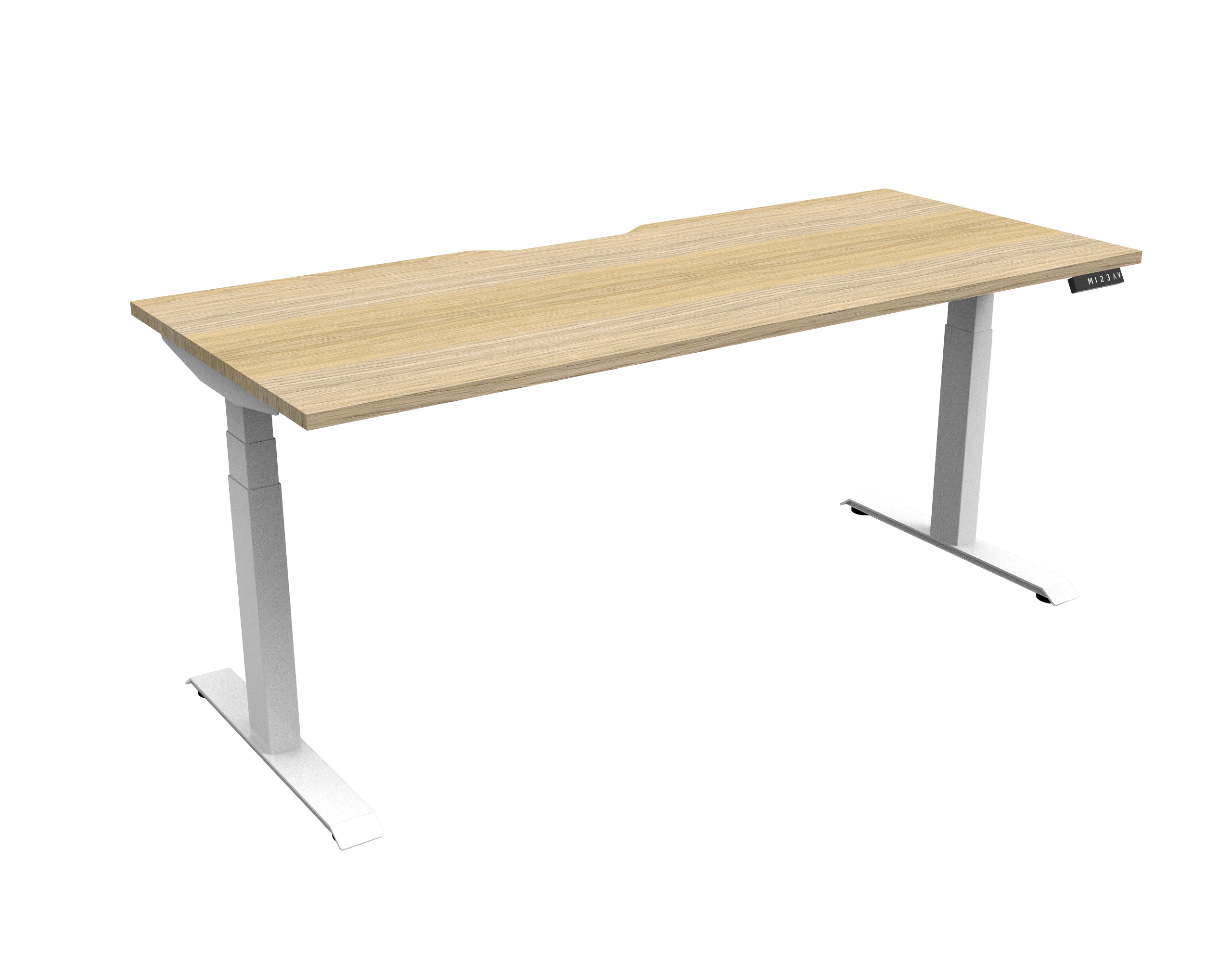 Rapidline Plus workstation, Oak top, White frame