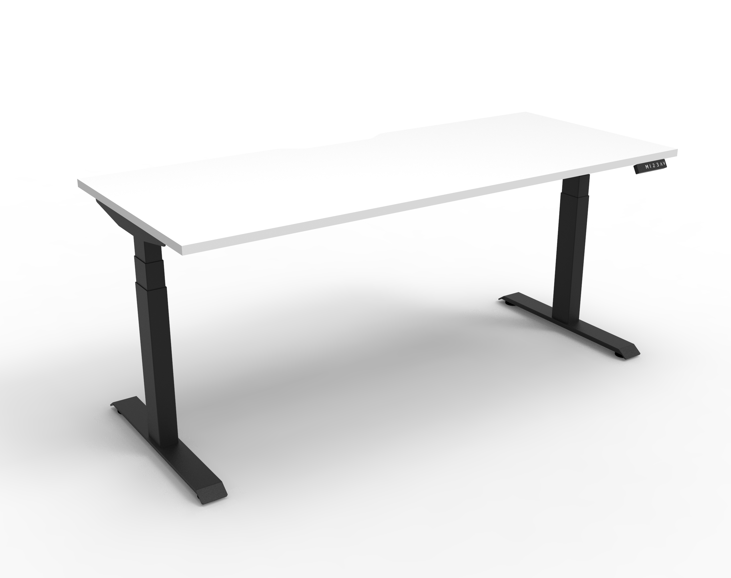 Rapidline Plus workstation, White top, Black frame