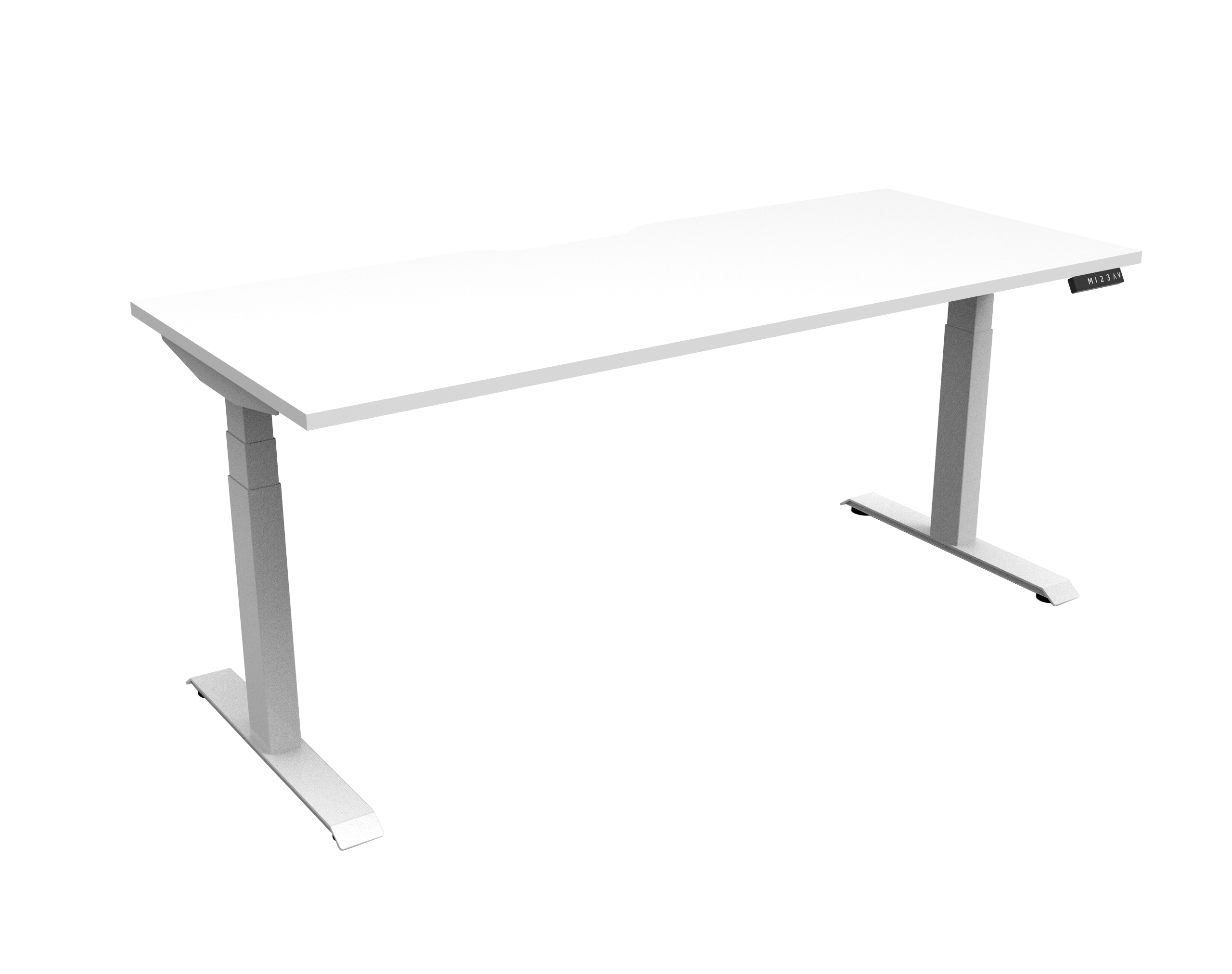 Rapidline Plus workstation, Natural White top, White frame